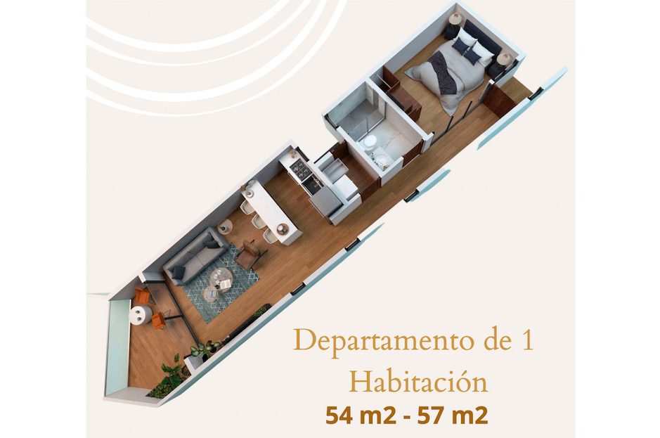 Modelo 54 m²